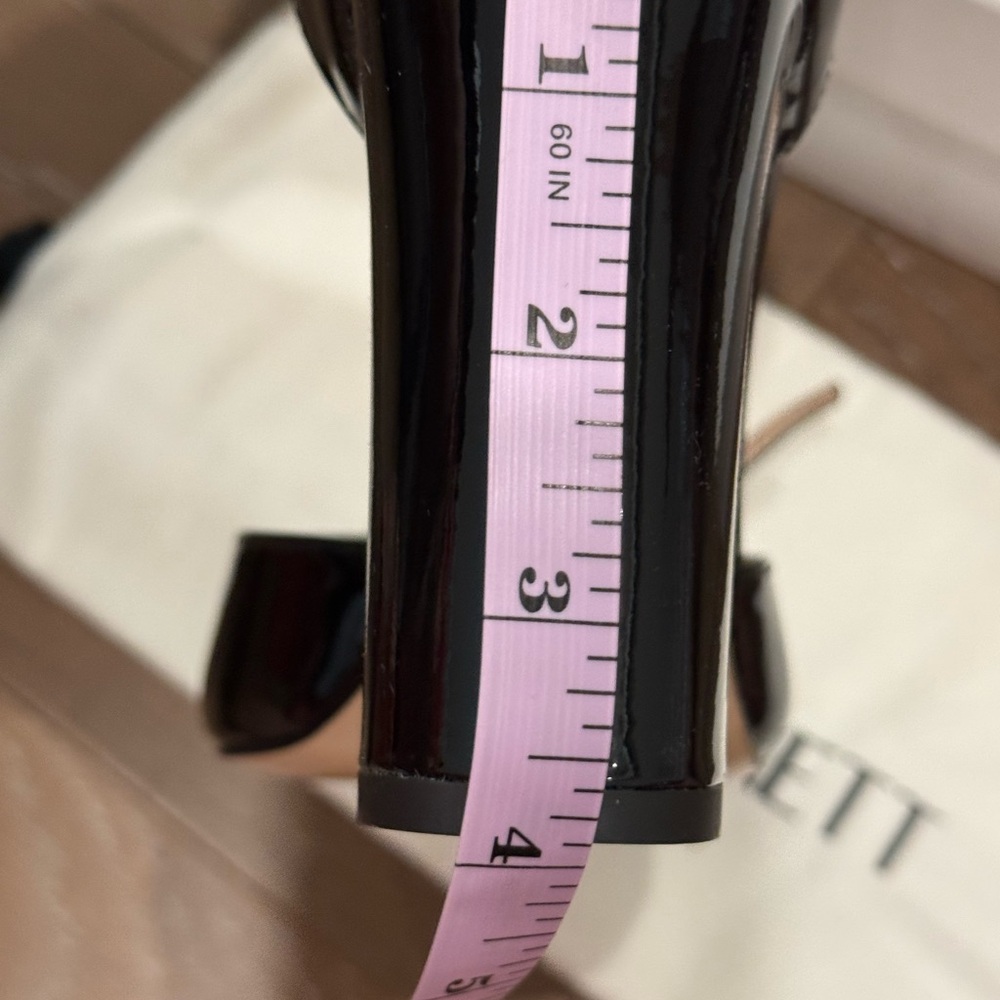 LK Bennett Adaline Black Cross-Strap Block 4” Heel Pumps 40 - Picture 8 of 9